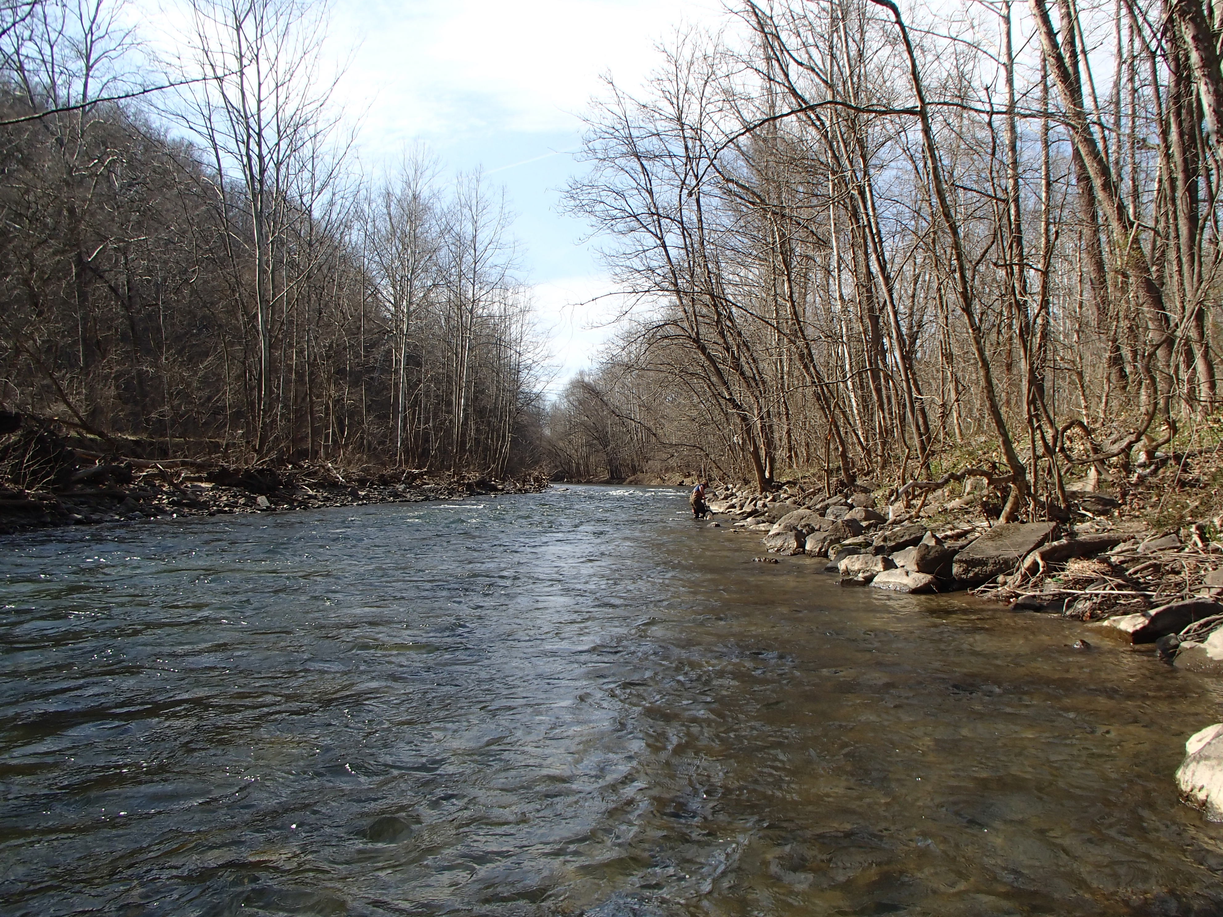 Field photo showing stream conditions at site PATL-504-X-2016_midpoint looking upstream
